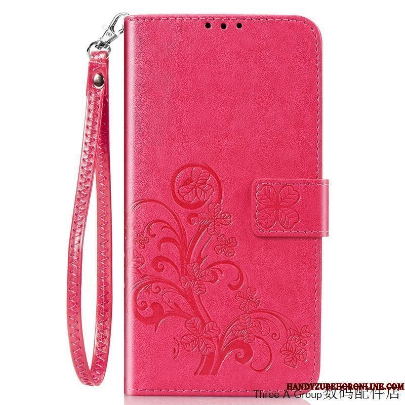 Hoesje Nokia 5.3 Folio Rood Kaart, Hoes Nokia 5.3 Leer Telefoon Hanger