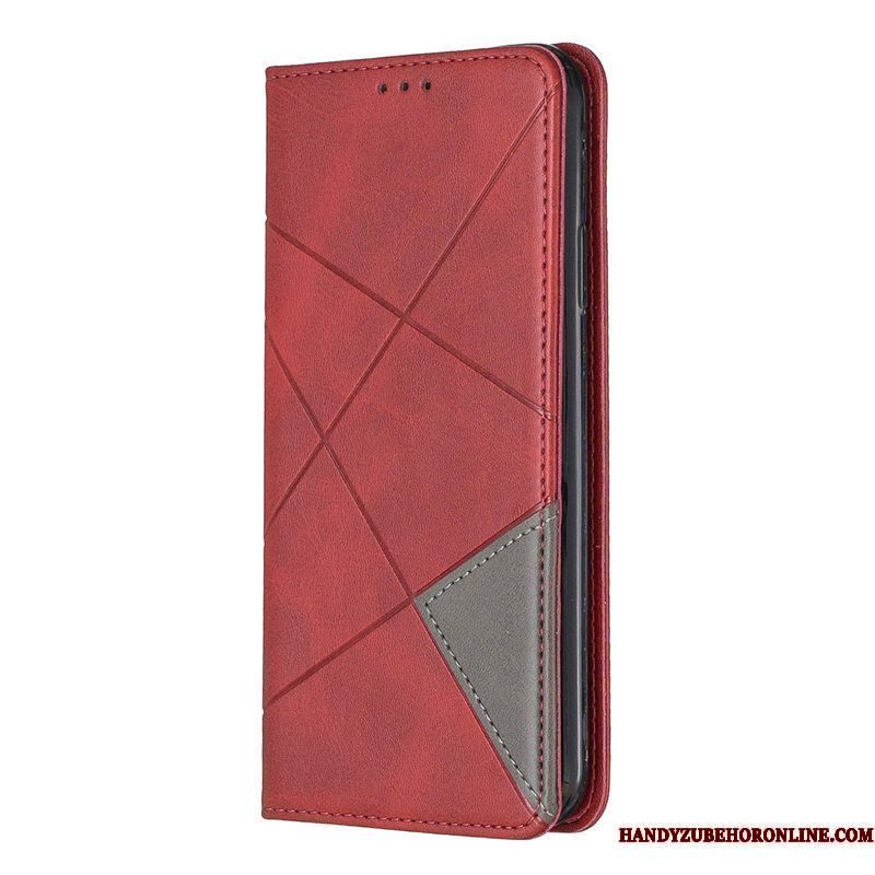 Hoesje Nokia 5.3 Leer Ruit Rood, Hoes Nokia 5.3 Folio Europatelefoon