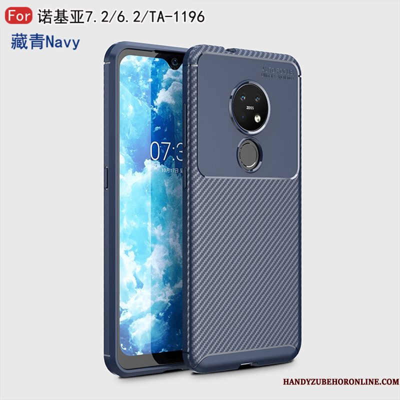 Hoesje Nokia 6.2 Siliconen Bedrijf Skärmskydd, Hoes Nokia 6.2 Zakken Patroon Anti-fall