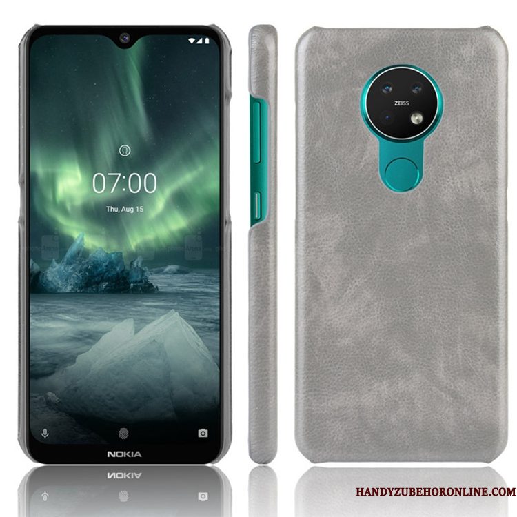 Hoesje Nokia 6.2 Zakken Achterkleptelefoon, Hoes Nokia 6.2 Leer Anti-fall Blauw