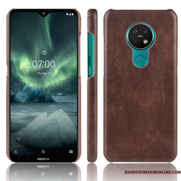 Hoesje Nokia 6.2 Zakken Achterkleptelefoon, Hoes Nokia 6.2 Leer Anti-fall Blauw