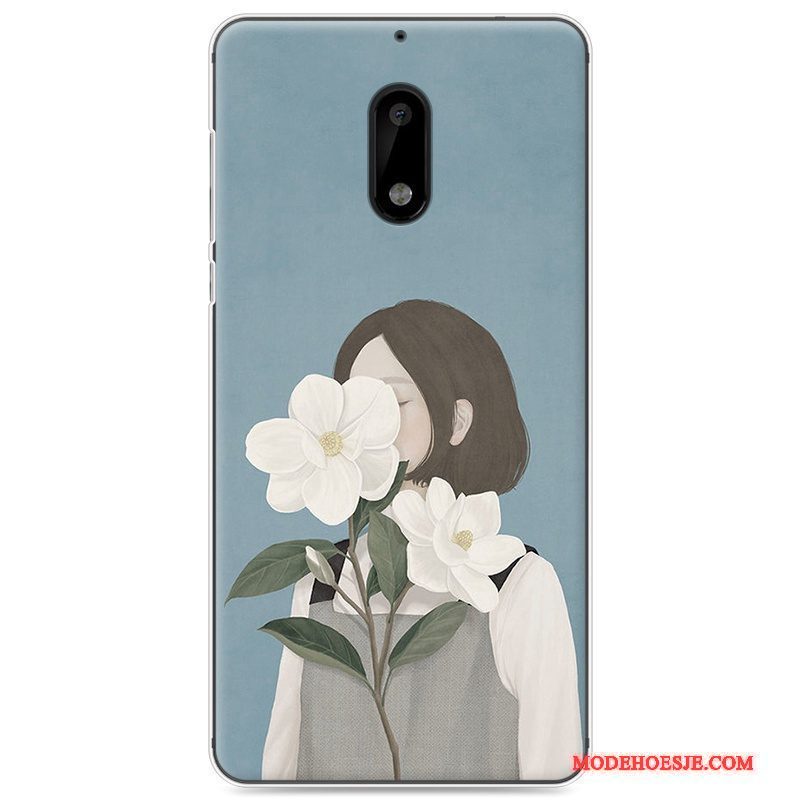 Hoesje Nokia 6 Bescherming Telefoon Mini, Hoes Nokia 6 Geschilderd Kunst Roze