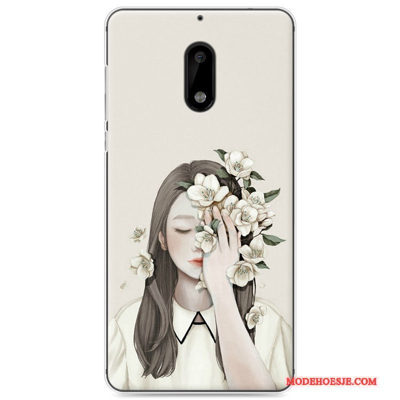 Hoesje Nokia 6 Bescherming Telefoon Mini, Hoes Nokia 6 Geschilderd Kunst Roze