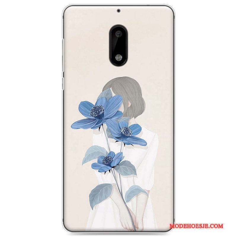 Hoesje Nokia 6 Bescherming Telefoon Mini, Hoes Nokia 6 Geschilderd Kunst Roze