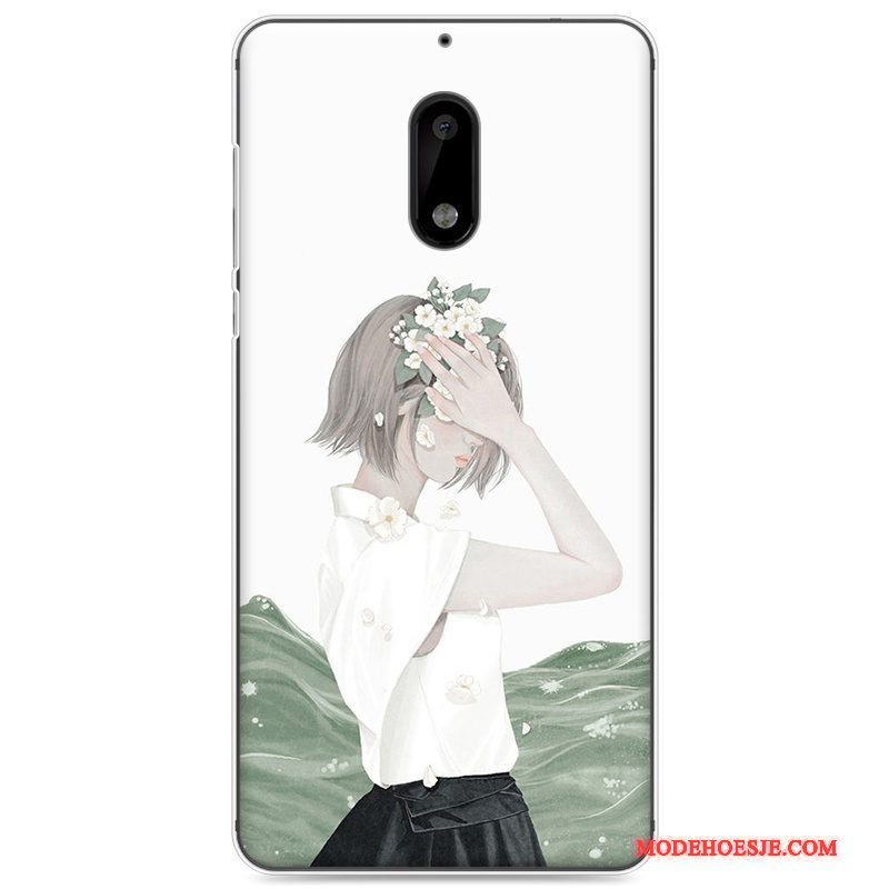 Hoesje Nokia 6 Bescherming Telefoon Mini, Hoes Nokia 6 Geschilderd Kunst Roze