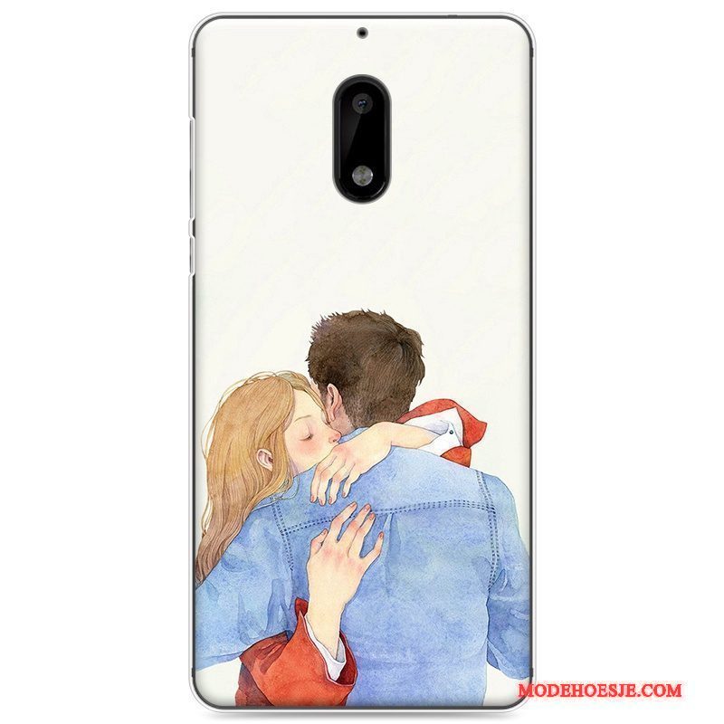 Hoesje Nokia 6 Bescherming Telefoon Mini, Hoes Nokia 6 Geschilderd Kunst Roze