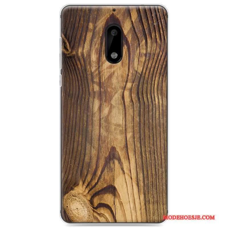 Hoesje Nokia 6 Zakken Telefoon Wit, Hoes Nokia 6 Geschilderd Hout