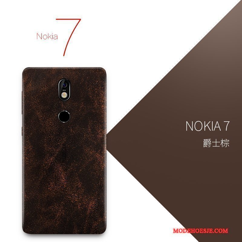 Hoesje Nokia 7 Bescherming Dun Oranje, Hoes Nokia 7 Scheppend Geeltelefoon