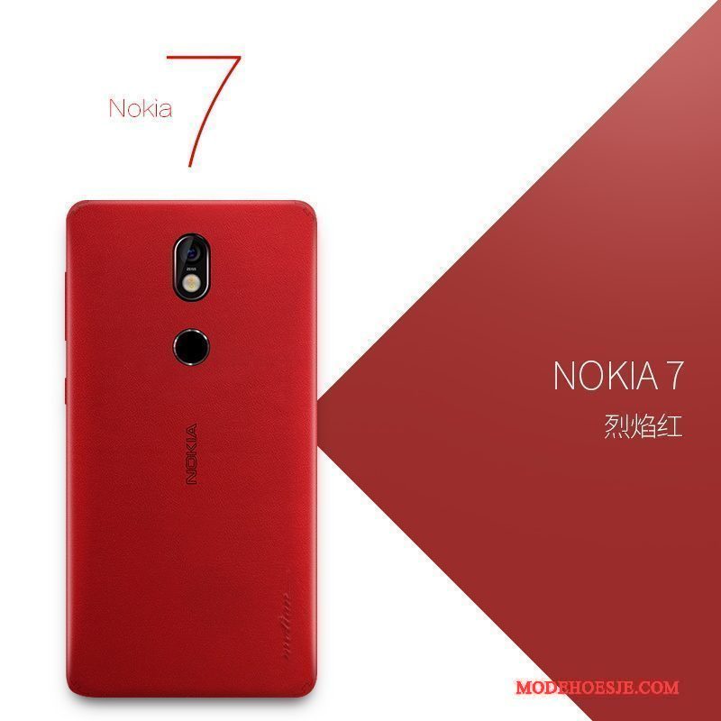 Hoesje Nokia 7 Bescherming Dun Oranje, Hoes Nokia 7 Scheppend Geeltelefoon