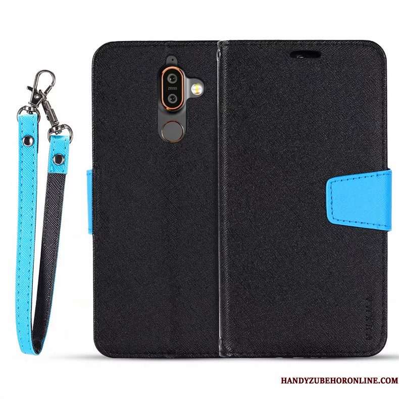 Hoesje Nokia 7 Plus Bescherming Pu Rood, Hoes Nokia 7 Plus Leer Telefoon