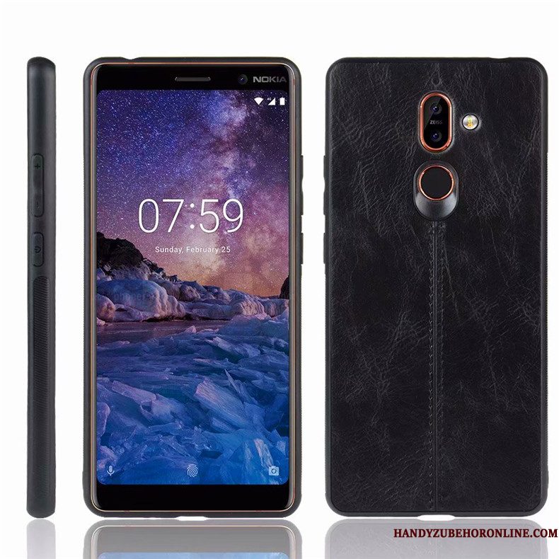 Hoesje Nokia 7 Plus Bescherming Telefoon Blauw, Hoes Nokia 7 Plus Anti-fall