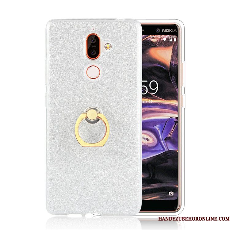 Hoesje Nokia 7 Plus Scheppend Telefoon Ring, Hoes Nokia 7 Plus Roze Eenvoudige