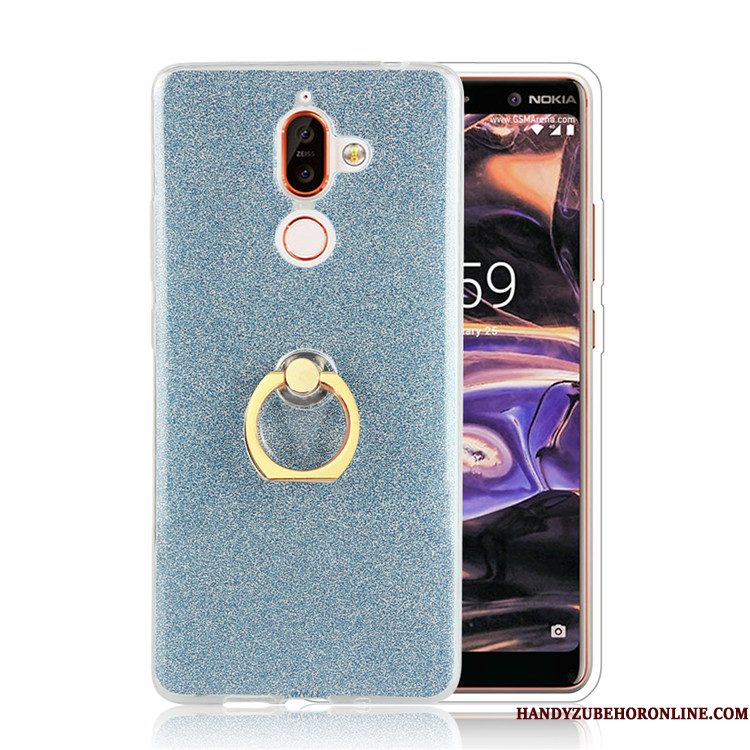 Hoesje Nokia 7 Plus Scheppend Telefoon Ring, Hoes Nokia 7 Plus Roze Eenvoudige