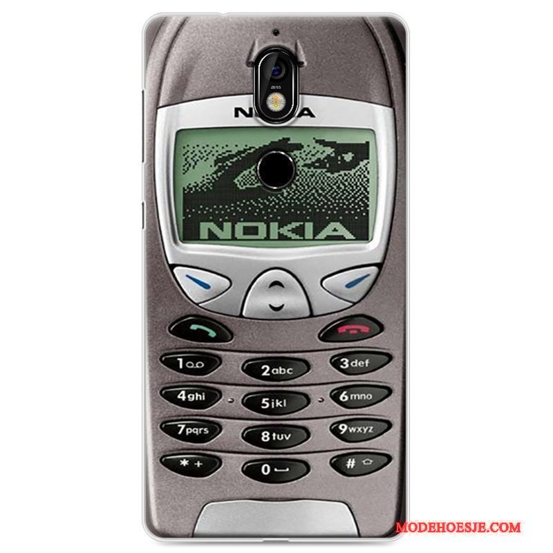 Hoesje Nokia 7 Siliconen Persoonlijk Rood, Hoes Nokia 7 Bescherming Trend Anti-fall