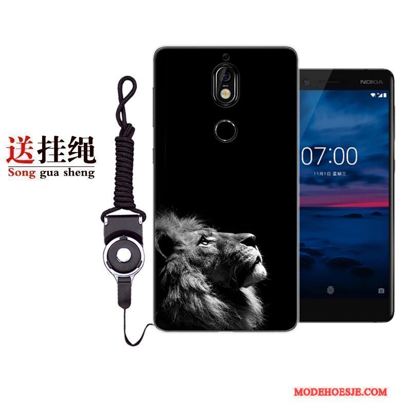 Hoesje Nokia 7 Siliconen Rozetelefoon, Hoes Nokia 7 Bescherming Trend Persoonlijk