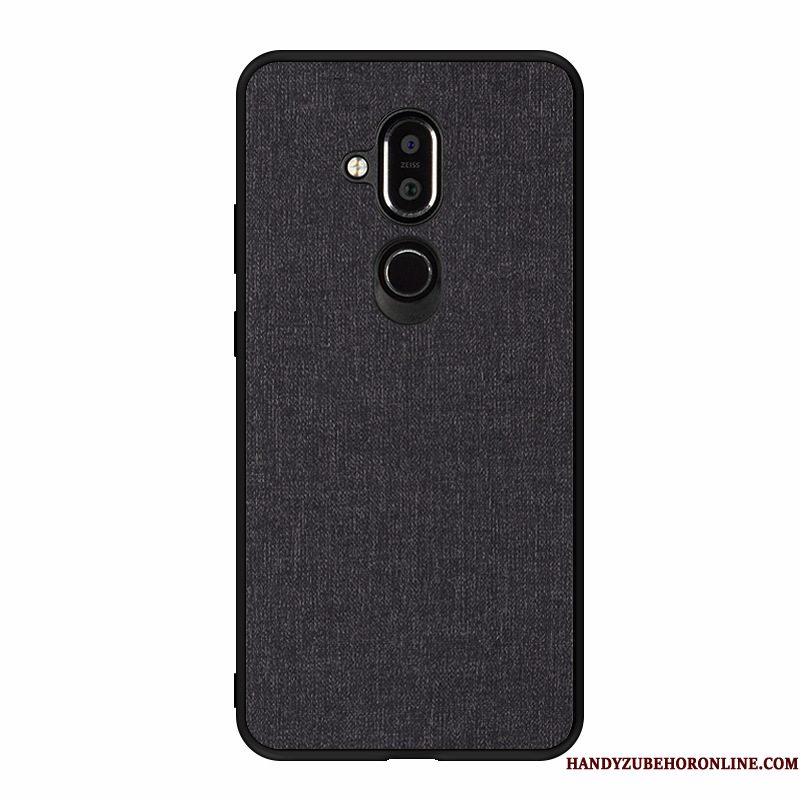 Hoesje Nokia 8.1 Zacht Doek Nieuw, Hoes Nokia 8.1 Bescherming Hardtelefoon
