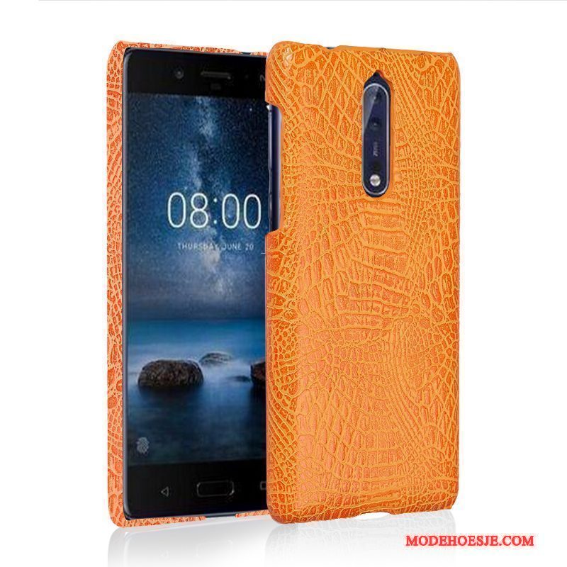 Hoesje Nokia 8 Bescherming Nieuwtelefoon, Hoes Nokia 8 Portemonnee Wit Anti-fall