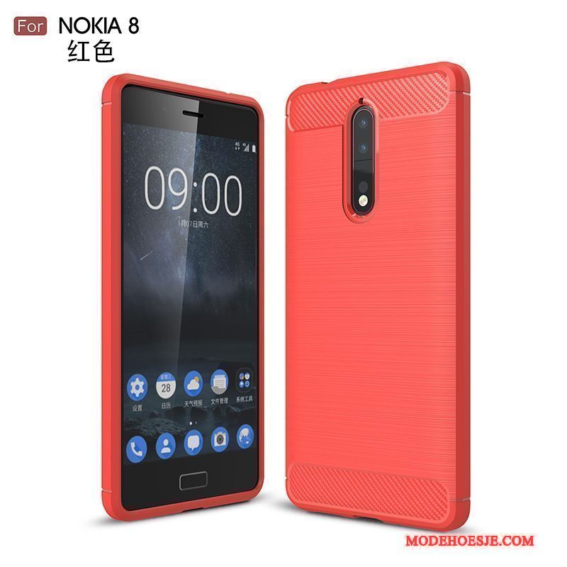 Hoesje Nokia 8 Zacht Anti-falltelefoon, Hoes Nokia 8 Bescherming Grijs