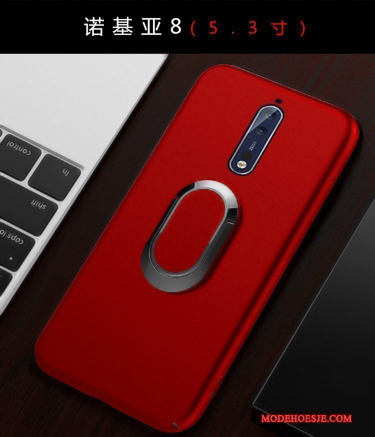 Hoesje Nokia 8 Zakken Hard Schrobben, Hoes Nokia 8 Rood Nieuw