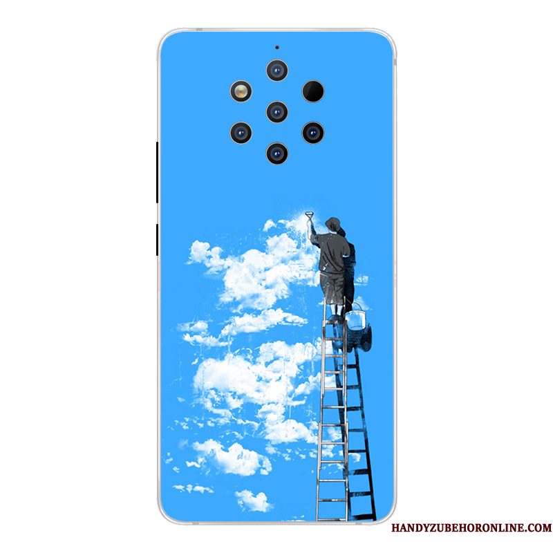 Hoesje Nokia 9 Pureview Spotprent Rozetelefoon, Hoes Nokia 9 Pureview Bescherming Anti-fall