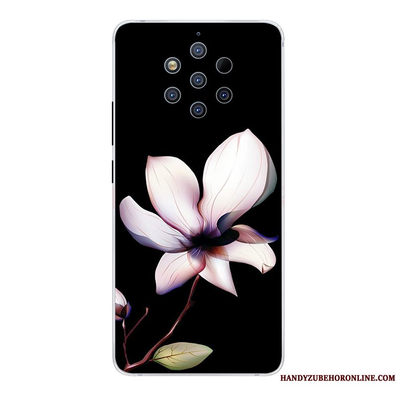 Hoesje Nokia 9 Pureview Spotprent Rozetelefoon, Hoes Nokia 9 Pureview Bescherming Anti-fall