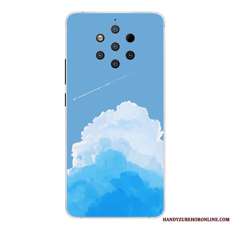 Hoesje Nokia 9 Pureview Spotprent Rozetelefoon, Hoes Nokia 9 Pureview Bescherming Anti-fall