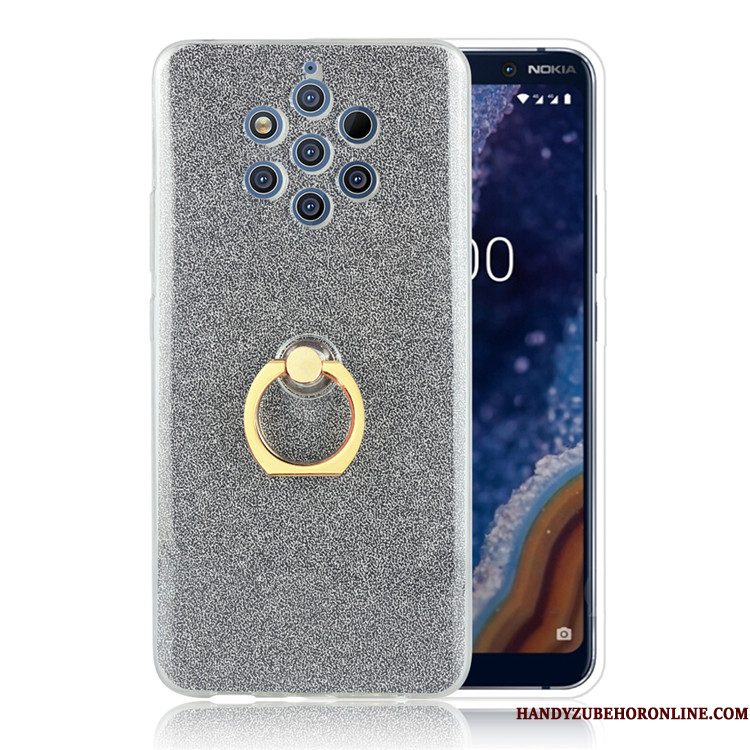 Hoesje Nokia 9 Pureview Zacht Ring Roze, Hoes Nokia 9 Pureview Anti-falltelefoon