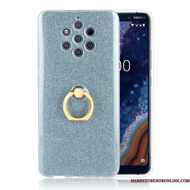 Hoesje Nokia 9 Pureview Zacht Ring Roze, Hoes Nokia 9 Pureview Anti-falltelefoon