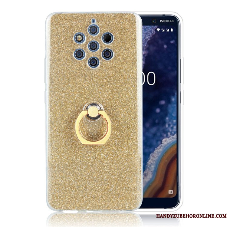 Hoesje Nokia 9 Pureview Zacht Ring Roze, Hoes Nokia 9 Pureview Anti-falltelefoon