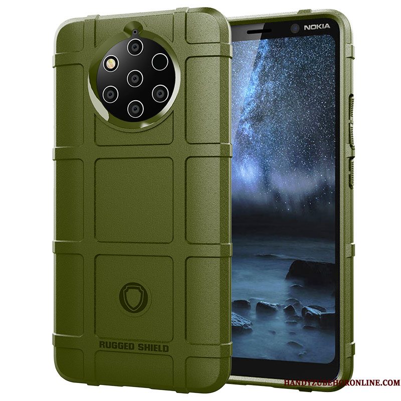 Hoesje Nokia 9 Pureview Zakken Telefoon Magnetisch, Hoes Nokia 9 Pureview Bescherming Grijs Anti-fall