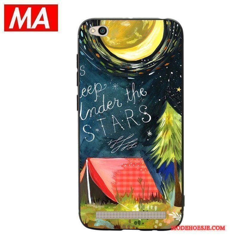 Hoesje Redmi 5a Scheppend Abstract Rood, Hoes Redmi 5a Zacht Olieverfschilderij Planeet