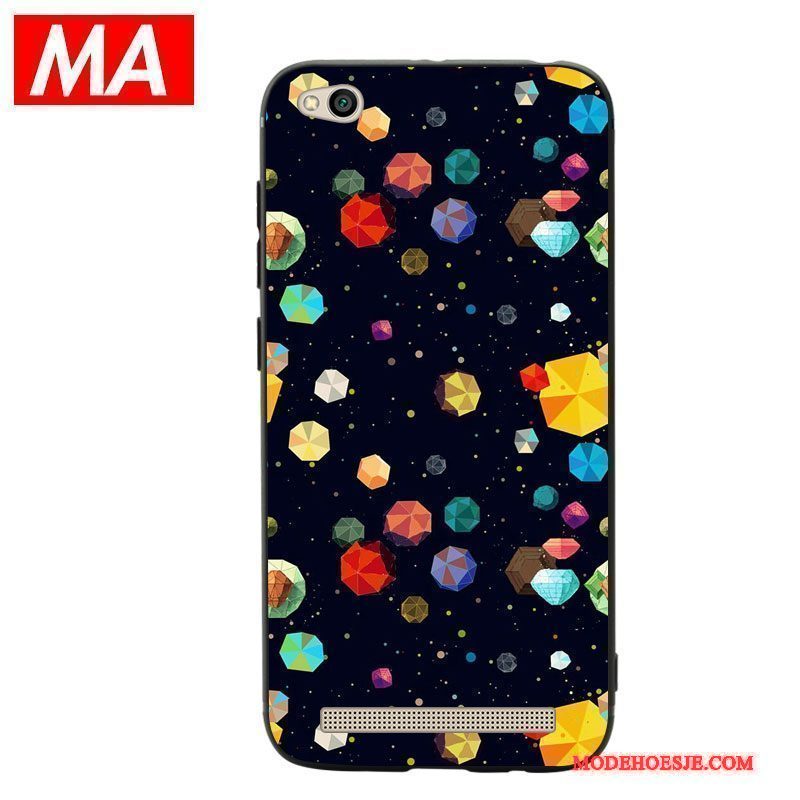 Hoesje Redmi 5a Scheppend Abstract Rood, Hoes Redmi 5a Zacht Olieverfschilderij Planeet