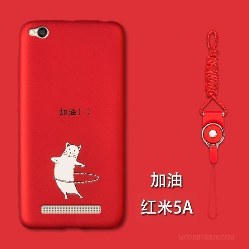 Hoesje Redmi 5a Zakken Schrobben Groen, Hoes Redmi 5a Siliconen Rood Trend