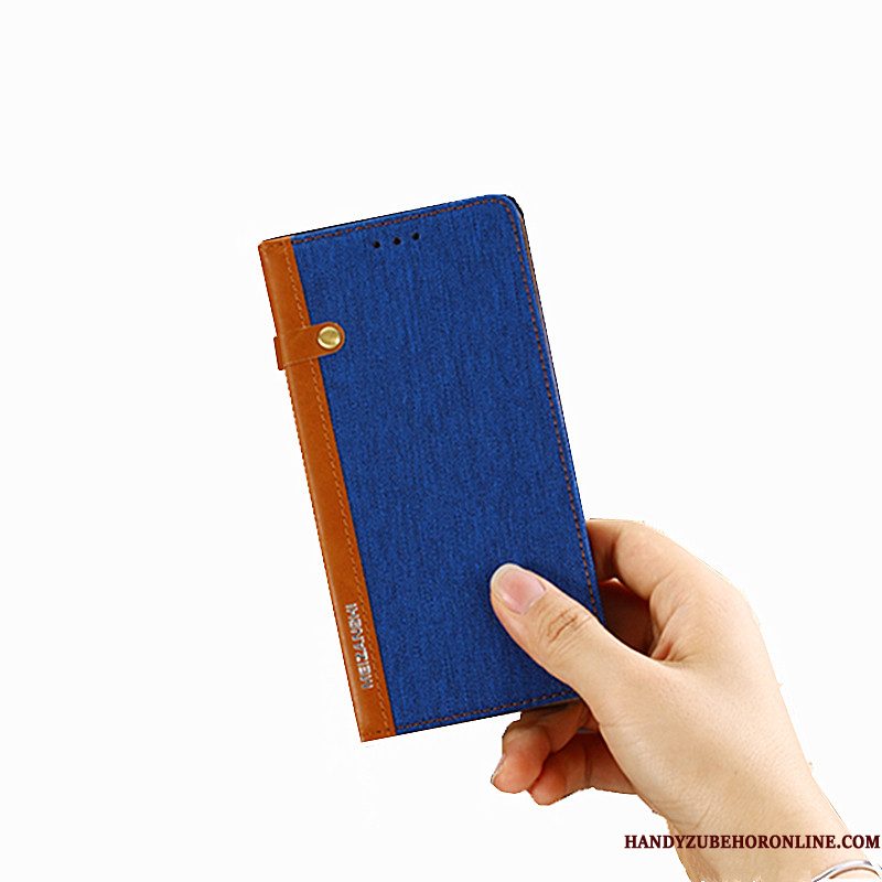 Hoesje Redmi 7 Folio Minitelefoon, Hoes Redmi 7 Zakken Rood Blauw