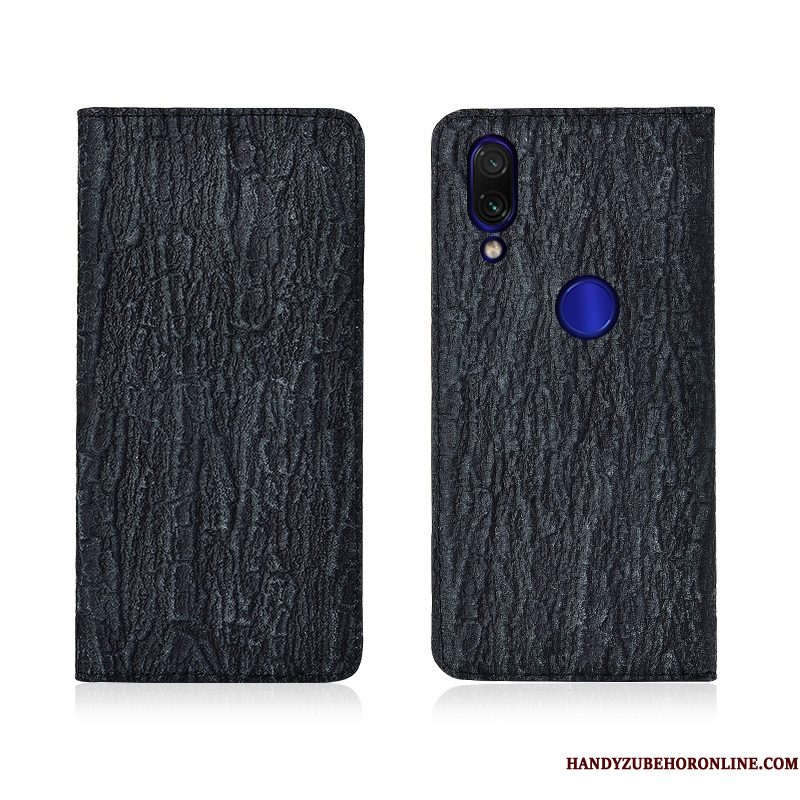 Hoesje Redmi 7 Leer Telefoon Anti-fall, Hoes Redmi 7 Bescherming Boom Rood