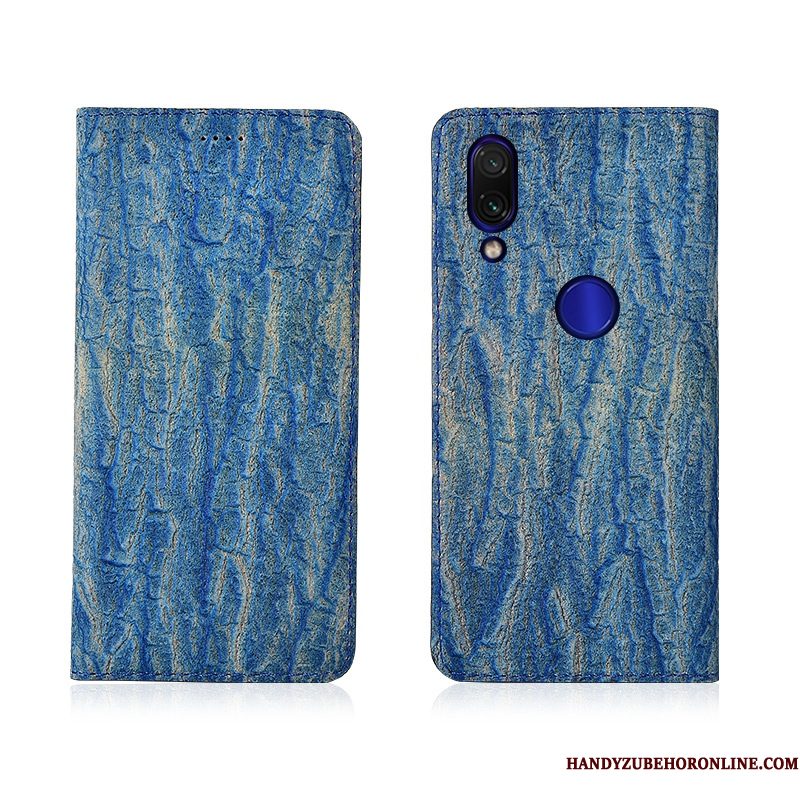 Hoesje Redmi 7 Leer Telefoon Anti-fall, Hoes Redmi 7 Bescherming Boom Rood