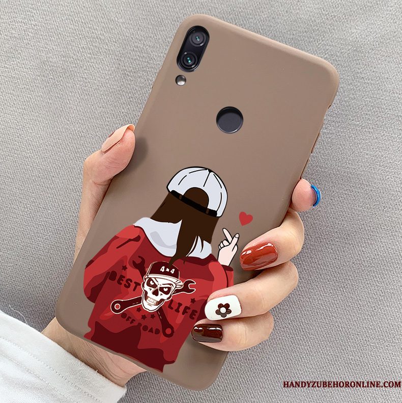 Hoesje Redmi 7 Siliconen Anti-fall Rood, Hoes Redmi 7 Zacht Mooie Groen