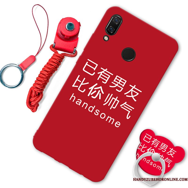 Hoesje Redmi 7 Zacht Telefoon Anti-fall, Hoes Redmi 7 Bescherming Rood Zwart