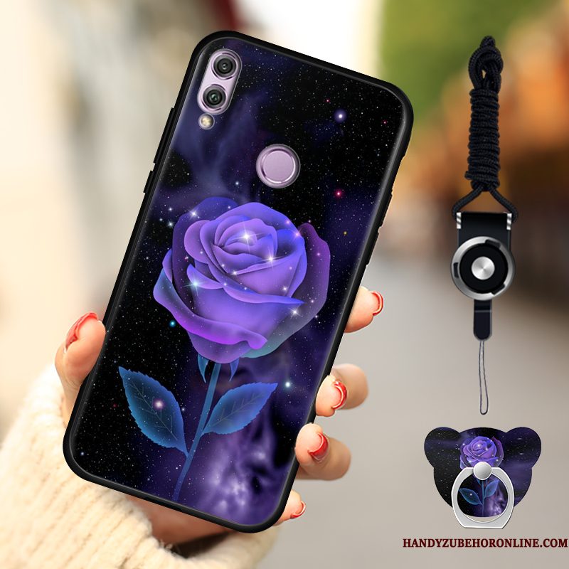 Hoesje Redmi 7 Zacht Telefoon Anti-fall, Hoes Redmi 7 Spotprent Hanger Donkerblauw