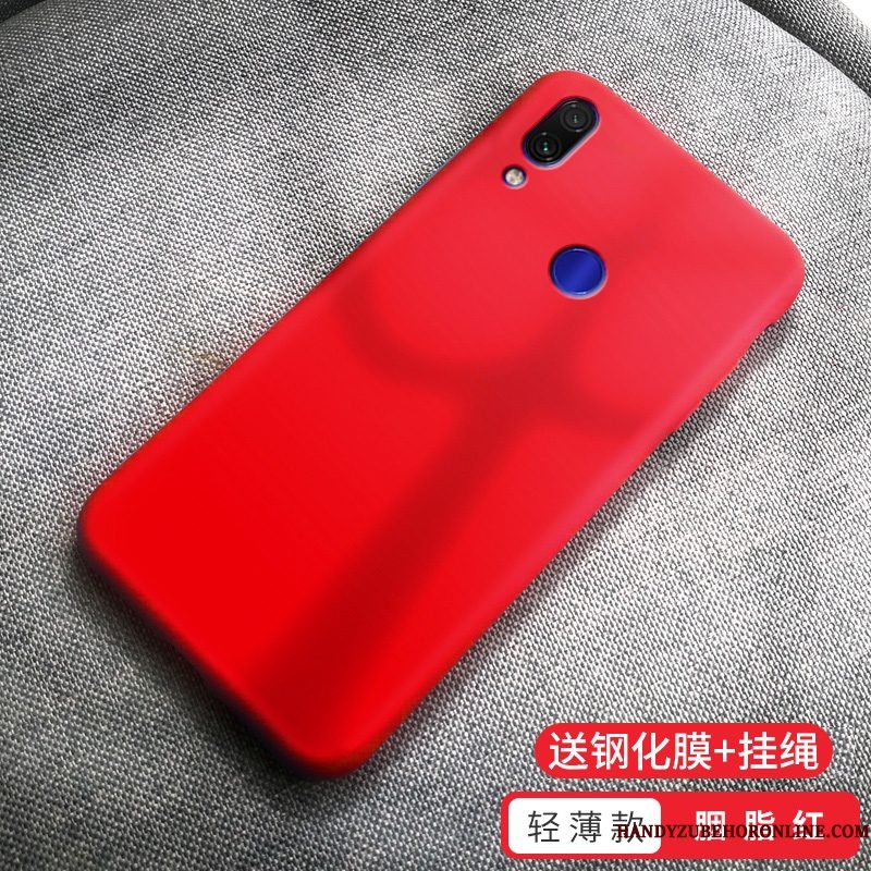 Hoesje Redmi 7 Zacht Telefoon Hanger, Hoes Redmi 7 Geel Rood