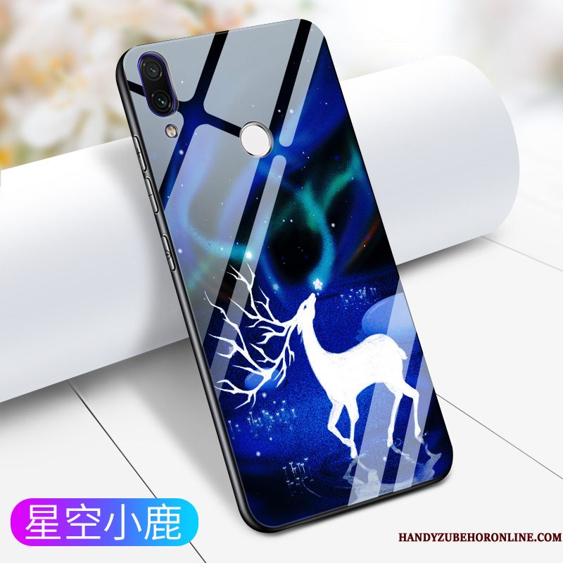 Hoesje Redmi 7 Zakken Mini Zwart, Hoes Redmi 7 Siliconen Net Red Glas