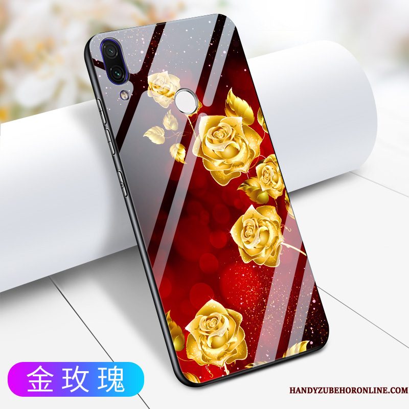 Hoesje Redmi 7 Zakken Mini Zwart, Hoes Redmi 7 Siliconen Net Red Glas