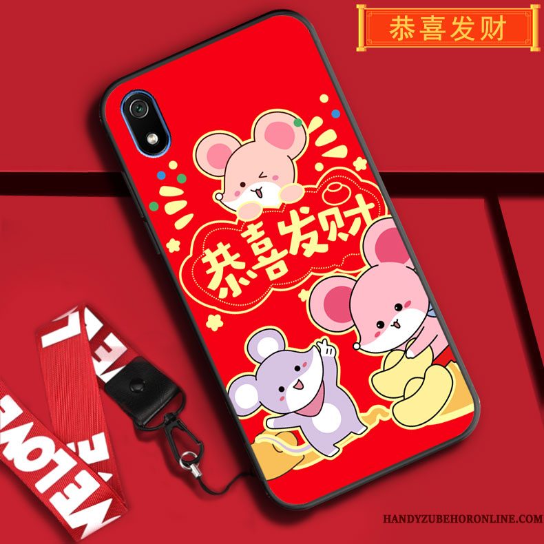 Hoesje Redmi 7a Bescherming Hanger Anti-fall, Hoes Redmi 7a Spotprent Telefoon Vreugdevol