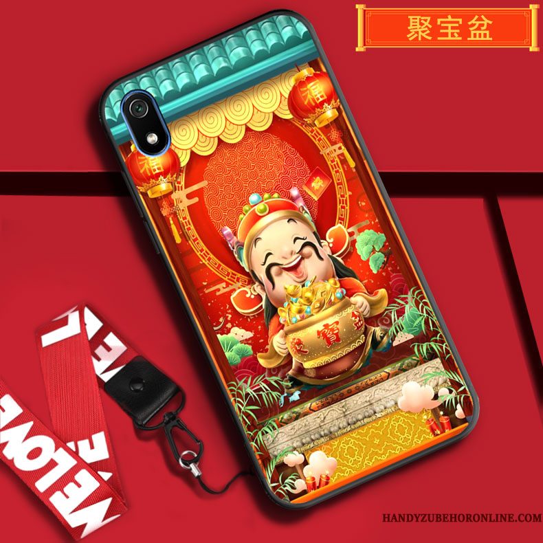 Hoesje Redmi 7a Bescherming Hanger Anti-fall, Hoes Redmi 7a Spotprent Telefoon Vreugdevol