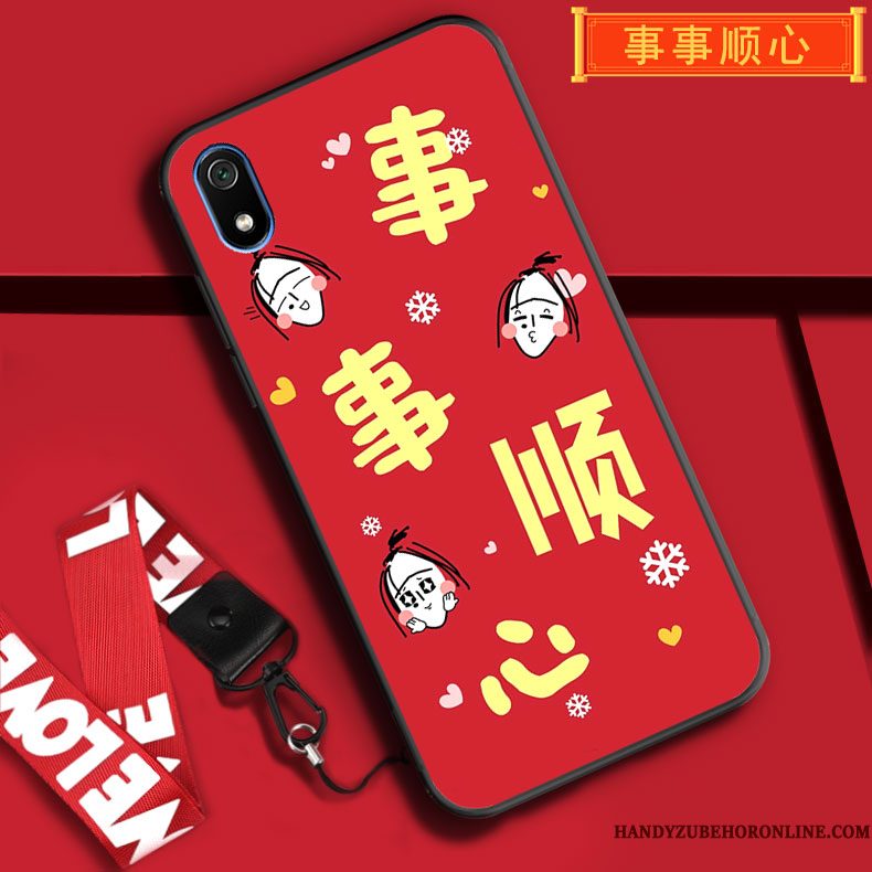 Hoesje Redmi 7a Bescherming Hanger Anti-fall, Hoes Redmi 7a Spotprent Telefoon Vreugdevol