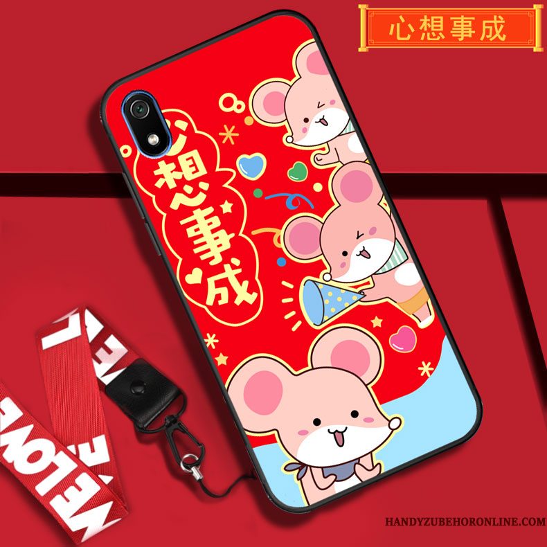 Hoesje Redmi 7a Bescherming Hanger Anti-fall, Hoes Redmi 7a Spotprent Telefoon Vreugdevol