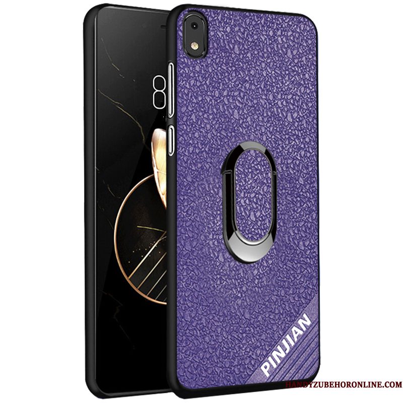 Hoesje Redmi 7a Leer Schrobben Antislip, Hoes Redmi 7a Siliconen Patroon Rood