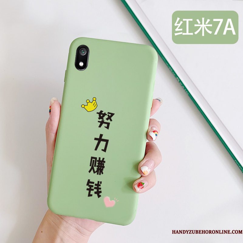 Hoesje Redmi 7a Mini Eenvoudige, Hoes Redmi 7a Rood Groen