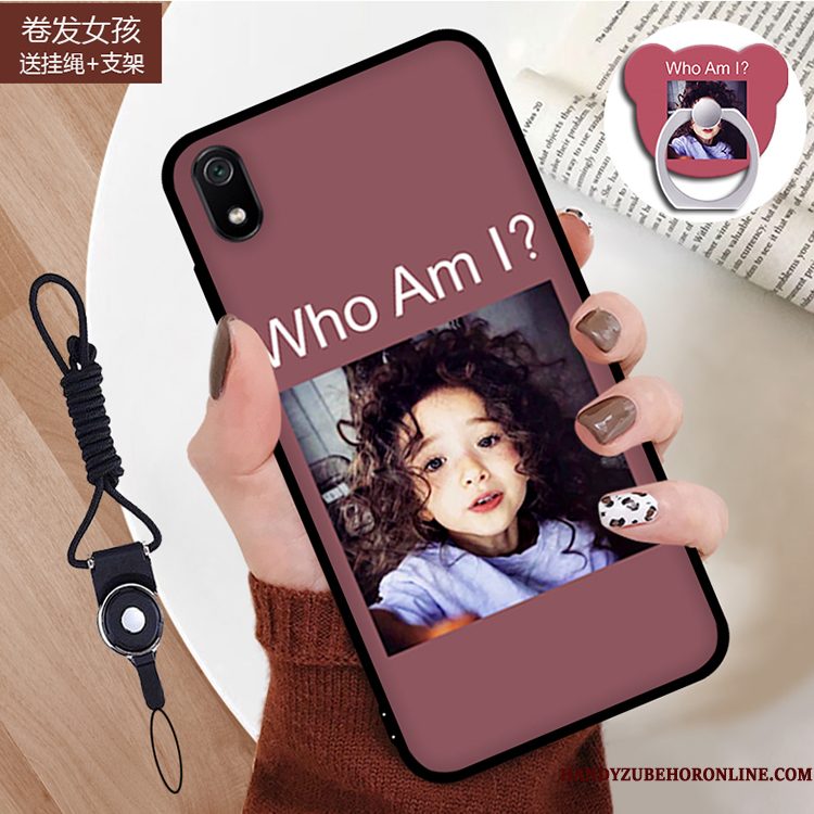 Hoesje Redmi 7a Scheppend Blauw Rood, Hoes Redmi 7a Spotprent Mini Nieuw