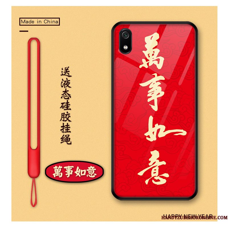 Hoesje Redmi 7a Spotprent Chinese Stijl Rijkdom, Hoes Redmi 7a Bescherming Nieuw Rood